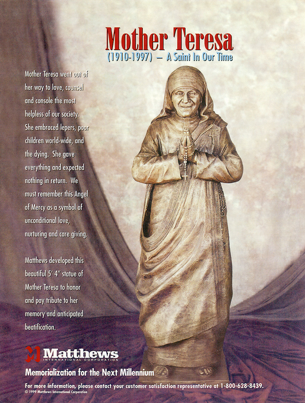 Matthews Mother Teresa statue